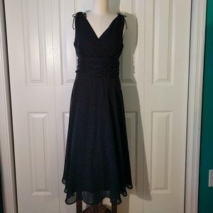 Connected Apparel Black Empire Waist Full A-line
